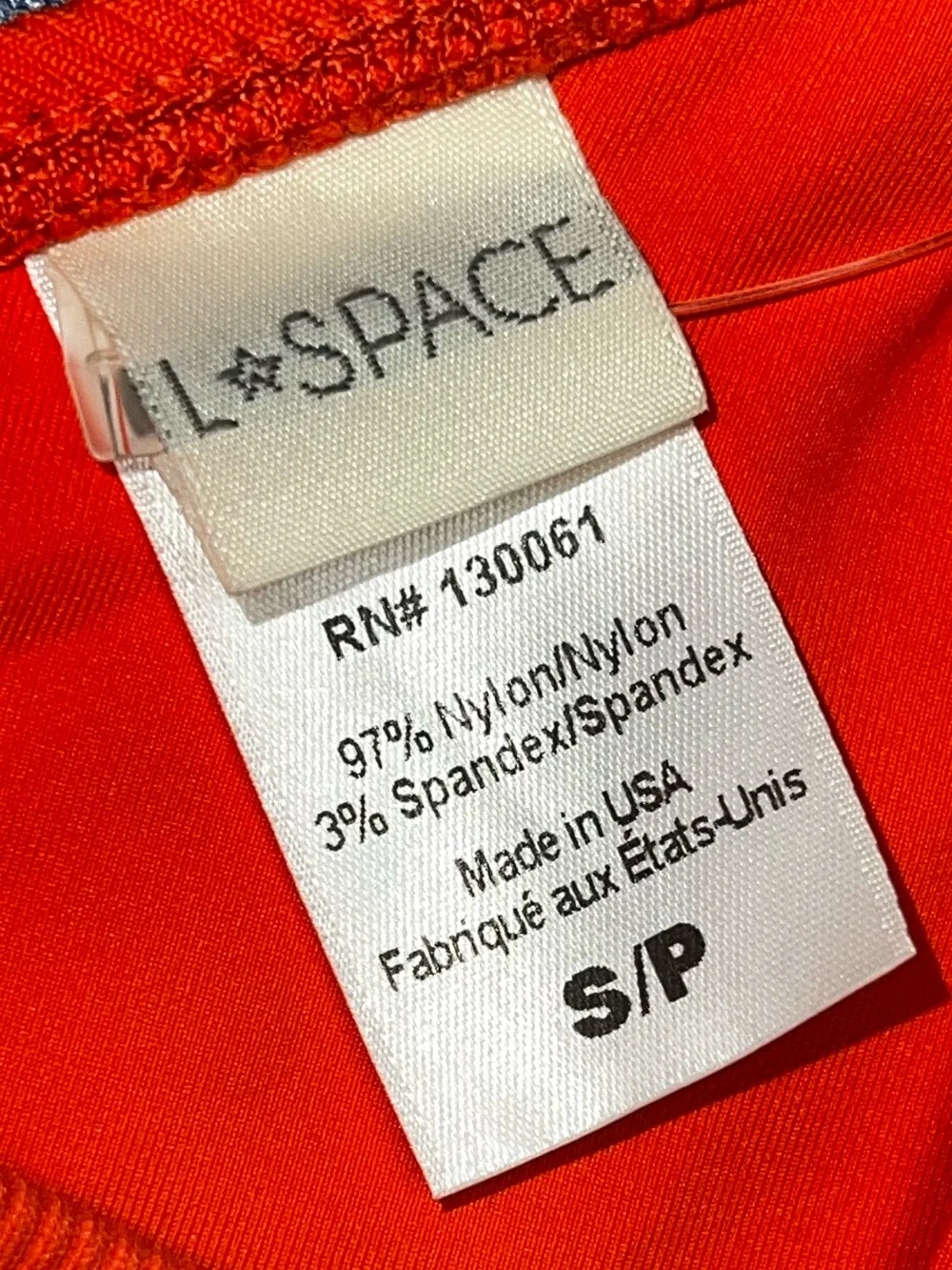🌻NEW NWOT L*Space Orange Farrah Ribbed Bikini Top Swimwear Beach Swim Top Small